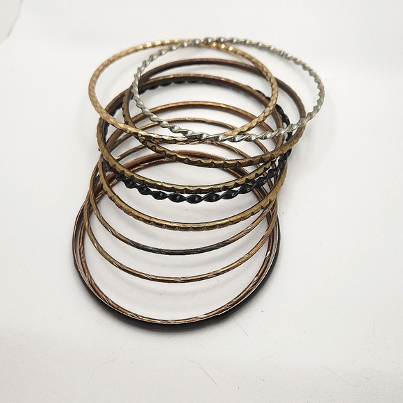 BANGLE BRACELETT SET 10 IN TOTAL WOMENS - Picture 2 of 4